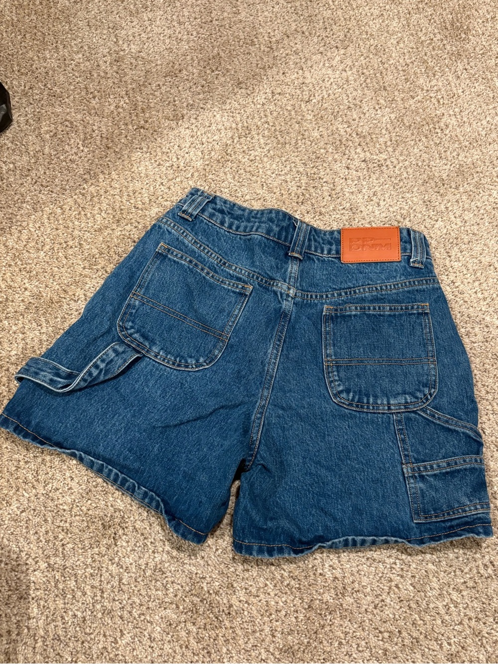 Princess Polly Blue Denim Carpenter-Style Shorts